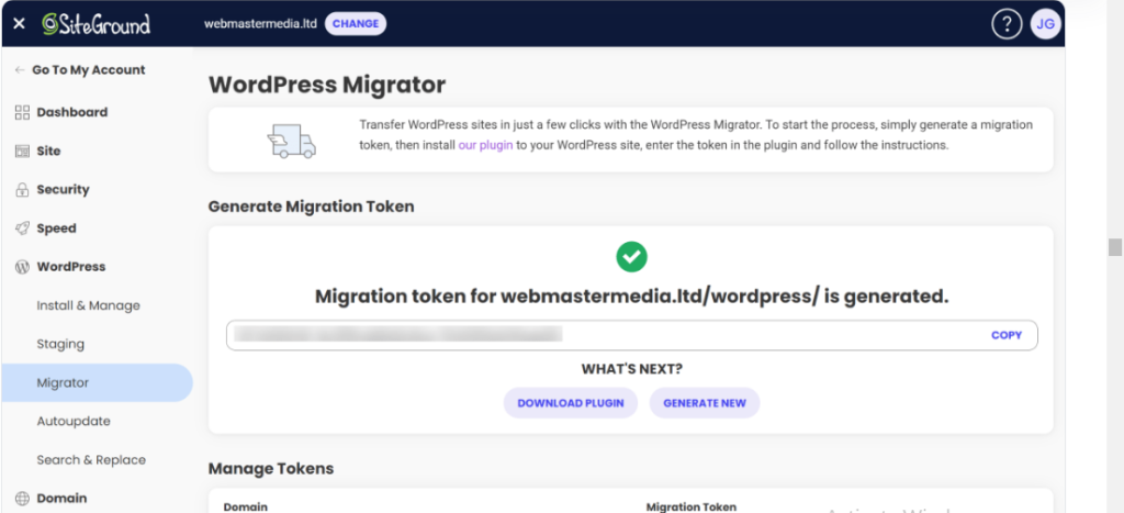  SiteGround and Namecheap : SiteGround migration services